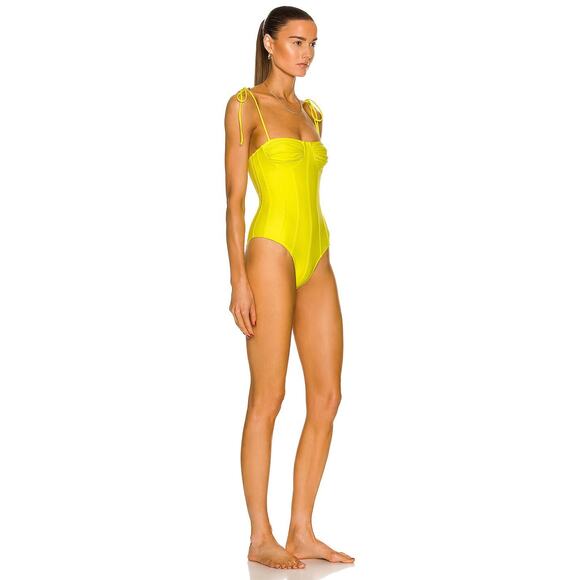 Shani Shemer Emily One Piece Swimsuit Yellow - L - Picture 2 of 4